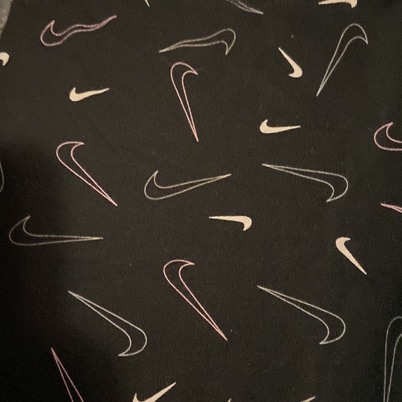 Nike Pink and white logo tights kids large - Picture 2 of 4
